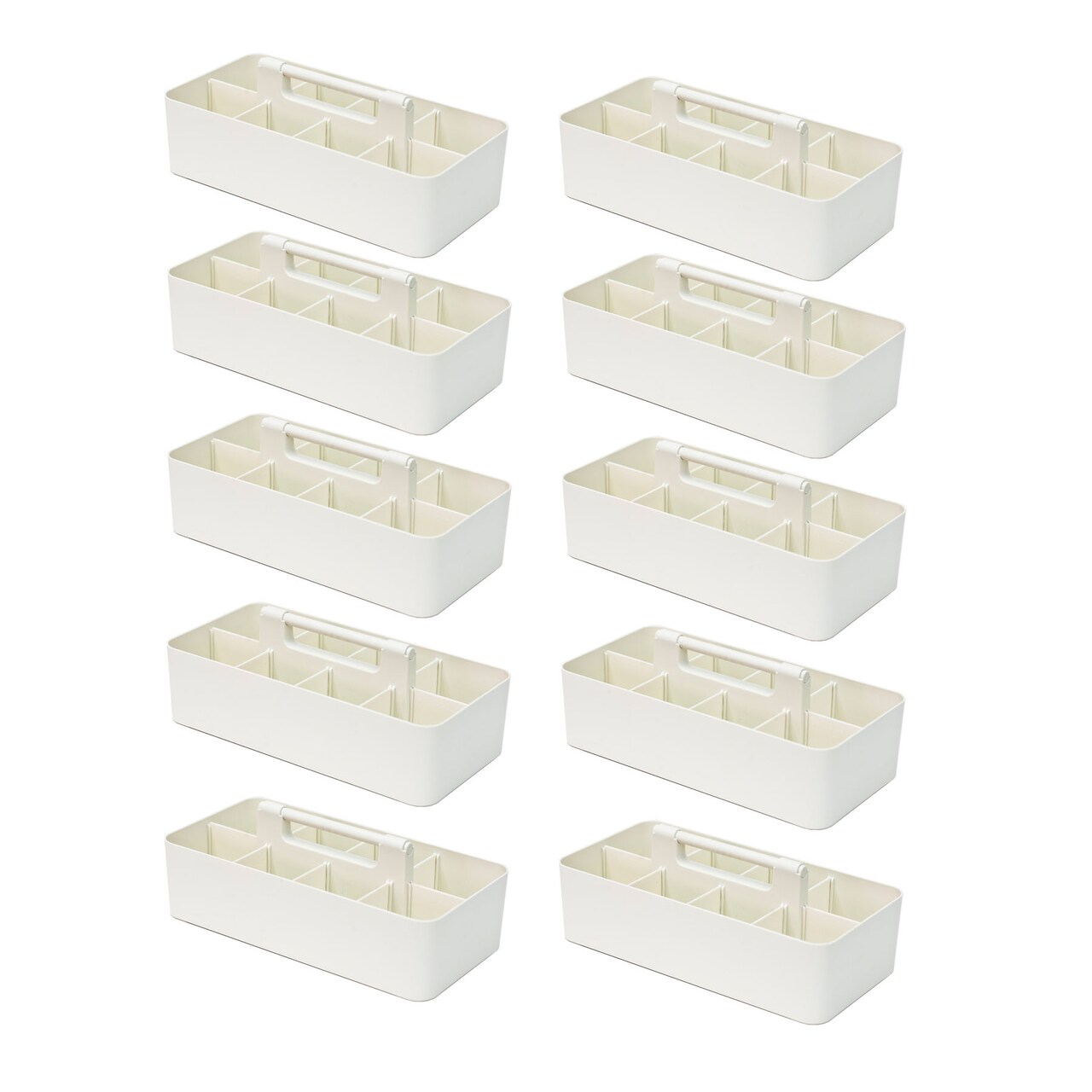 Enjoy Organizer Portable Caddy with Handle – 8-Compartment Storage Bin with Removable Dividers for Office, Crafts, and Home – Made in USA